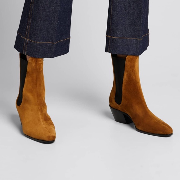 Khaite Suede Saratoga Chelsea Boots / Booties - Picture 2 of 7